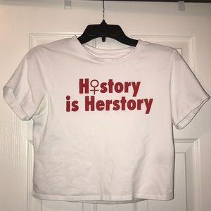 History is Herstory t-shirt - size Small or Medium
